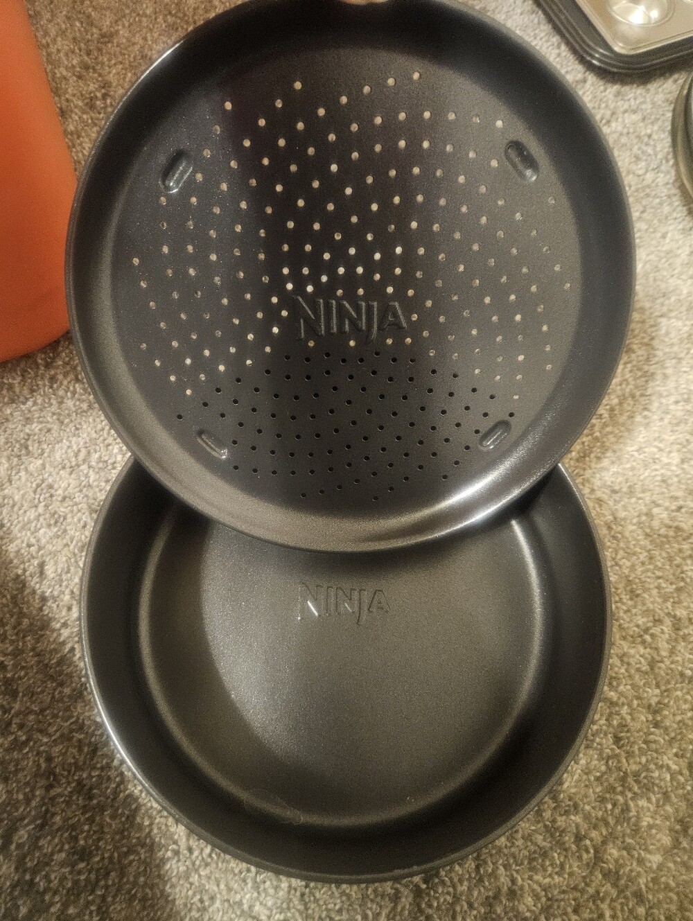 Ninja Nonstick Air Fryer Crisper & Pan Set in Black